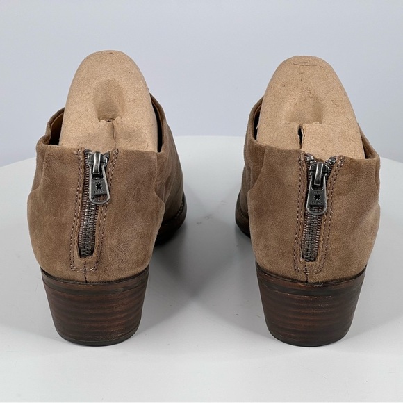 Lucky Brand Booties Brown Suede Ankle Boots Boho Western Leather Festival 9 - Picture 5 of 15